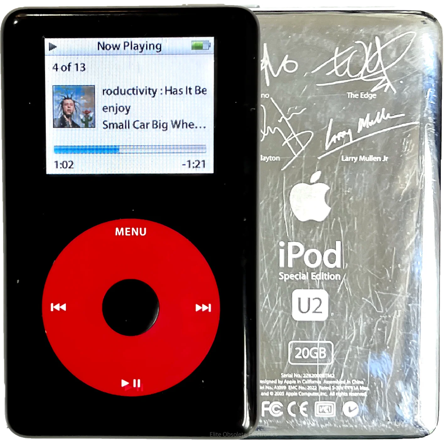 Genuine Apple iPod With Color Display 4th Generation 20GB A1099 MA127LL/A U2 Special Edition Refurbished New Battery 1200mah